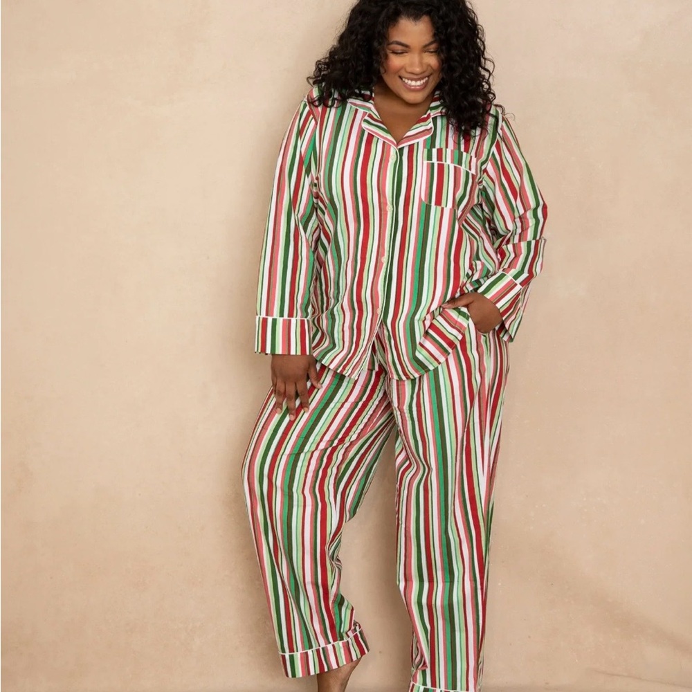 Printfresh Candy Cane Long Sleep Set Pajamas - Pe… - image 1
